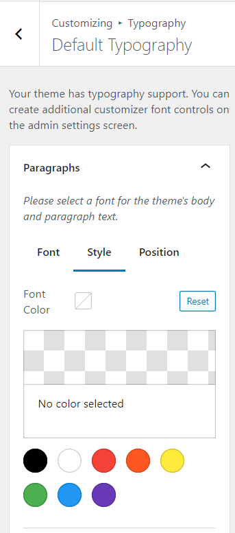 Font Color 