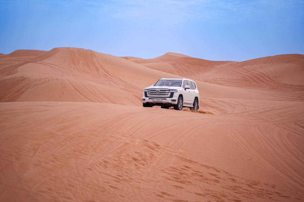 Toyota SUV in a desert