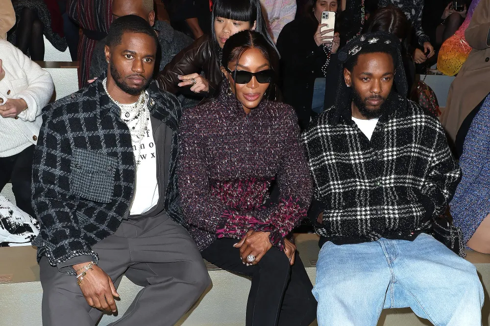 Picture showing Naomi Campbell sitting at the front of the event