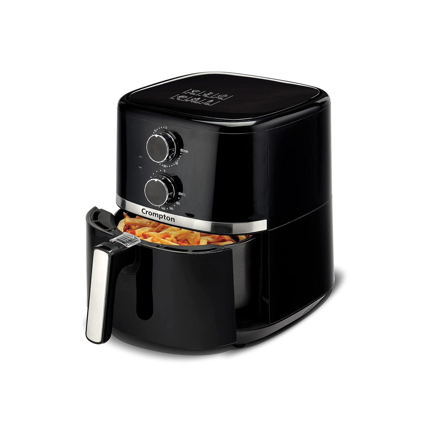  Stainless Steel Air Fryer - Non-Toxic, Healthy Cooking for  Crispy Results Crispy Results with Less Oil, Easy Cleanup Fully Automatic  Electric Fryer 4.5L Touch Based Air Fryer : Home & Kitchen