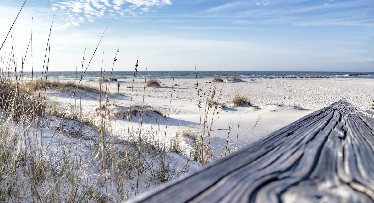 Gulf Shores' beautiful white sandy beaches.