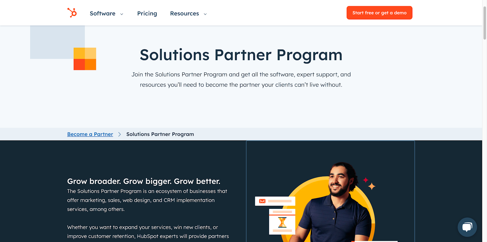 HubSpot Agency Partner Program landing page