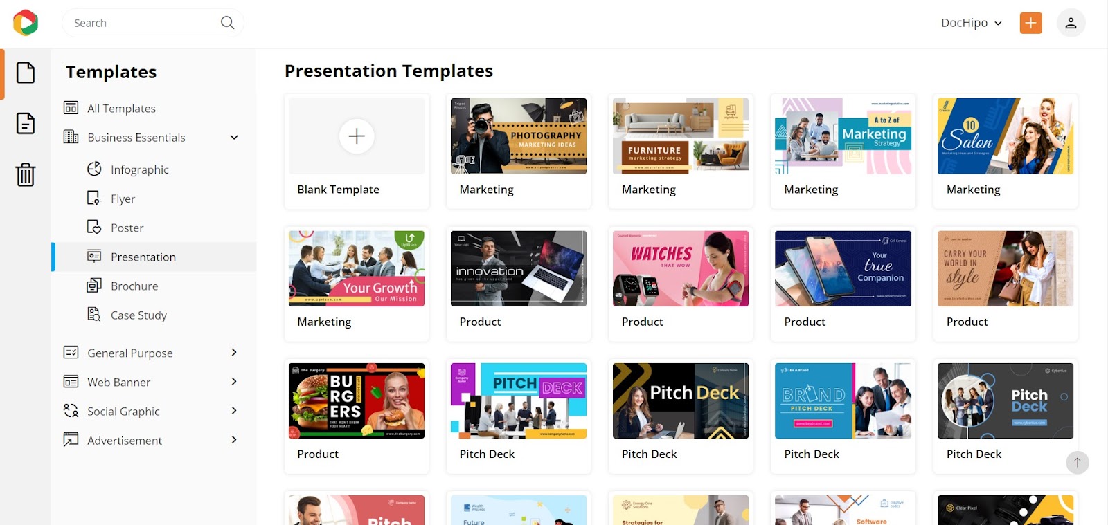 DocHipo Presentation Templates from the best presentation software