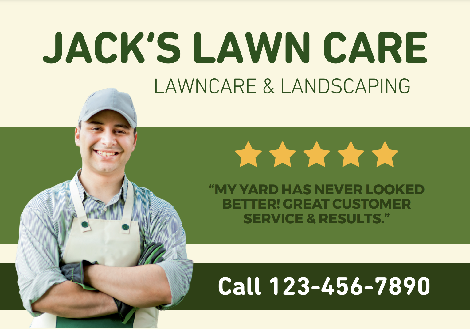 FRONT 1: EDDM landscaping postcard template