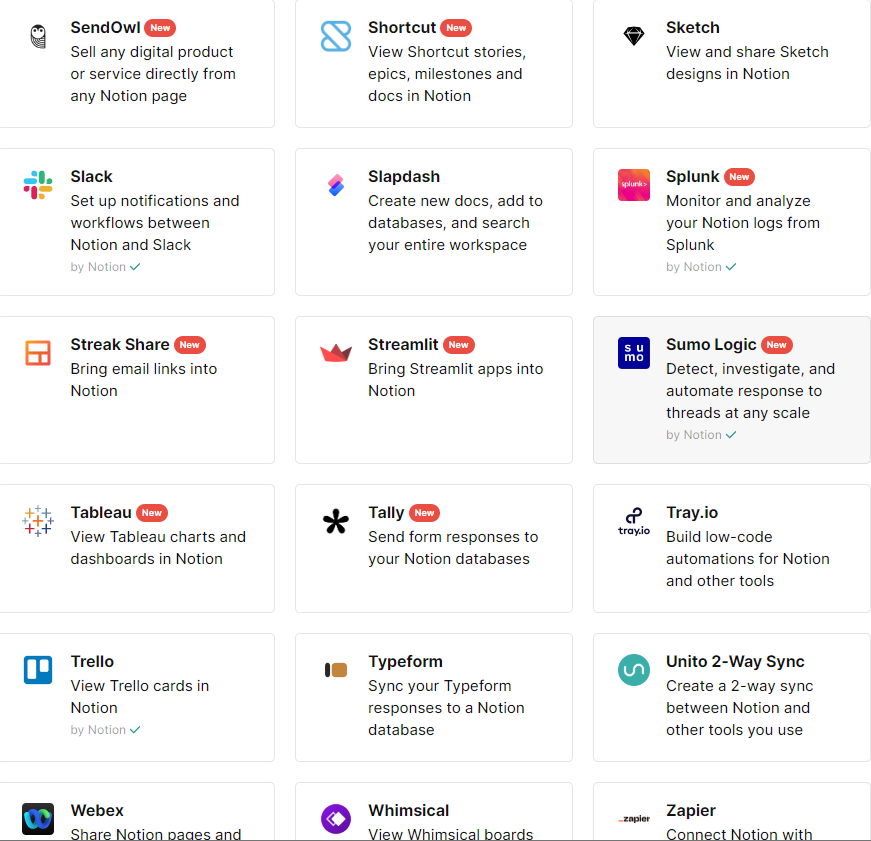 Notion's Integrations