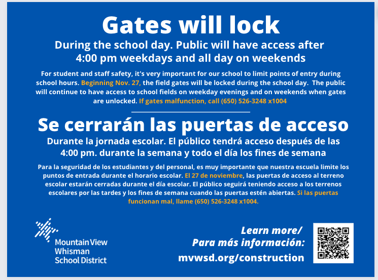 gates will lock sign