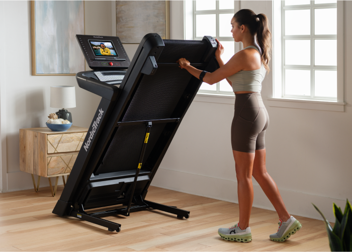 Image of a Top Treadmill Feature: A Folding Design Helps You Save Space When It’s Not in Use