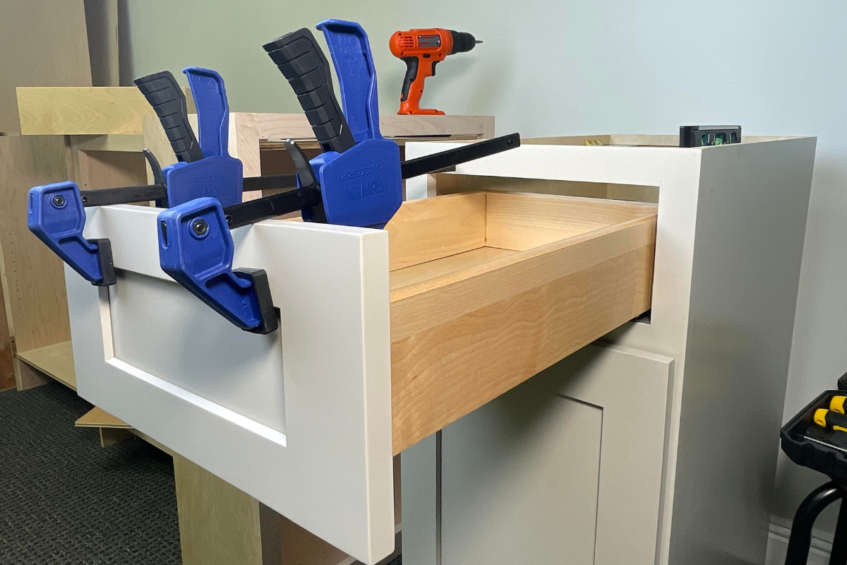 drawer with clamp on it 