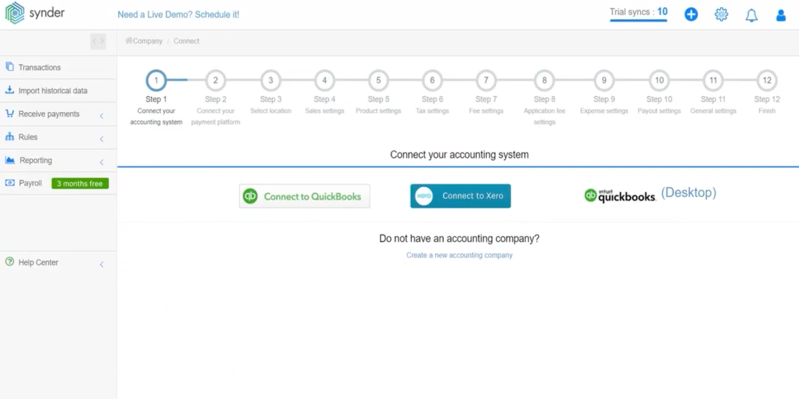 Setting up Synder to integrate Stripe and QuickBooks Desktop
