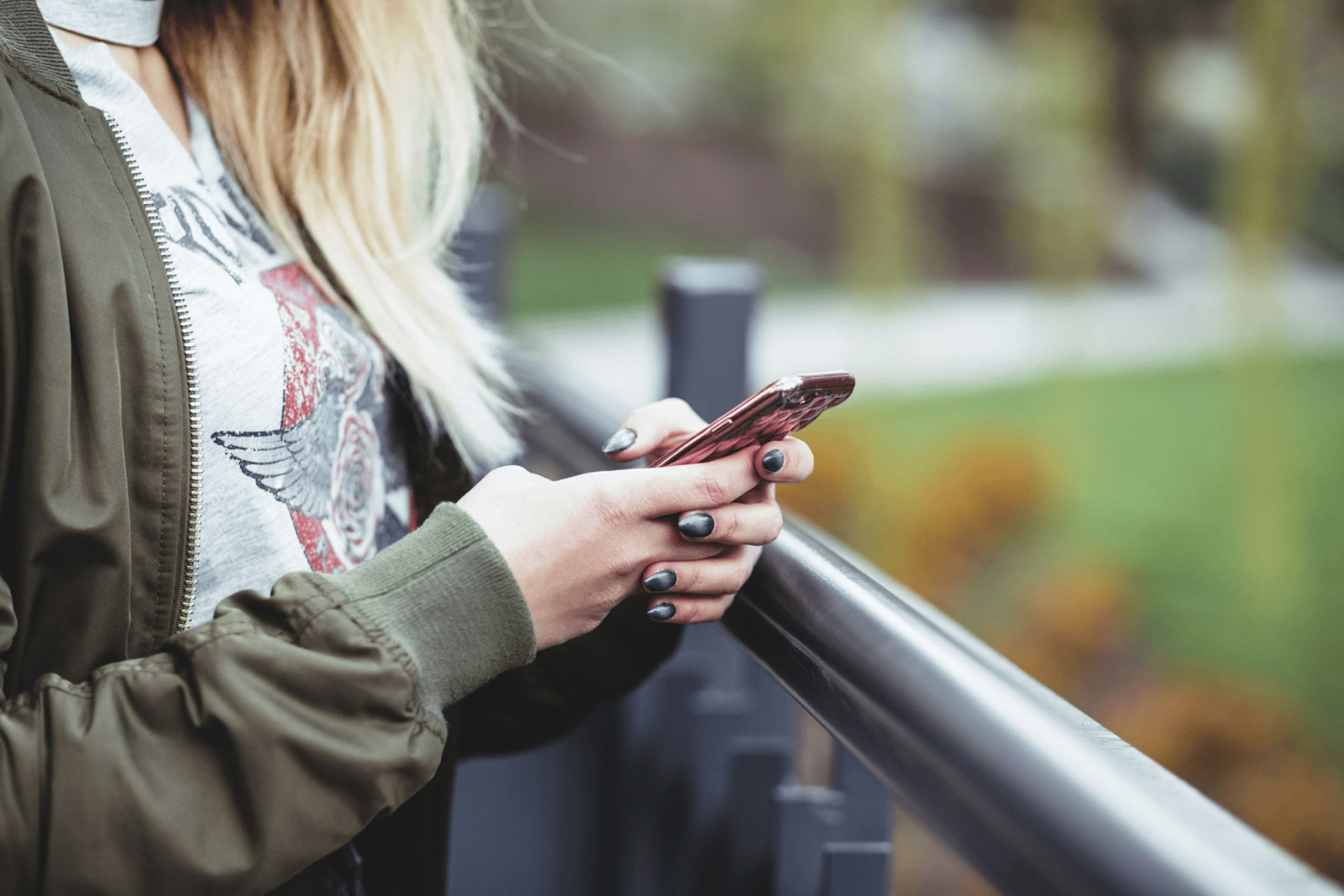 a person using a cell phone