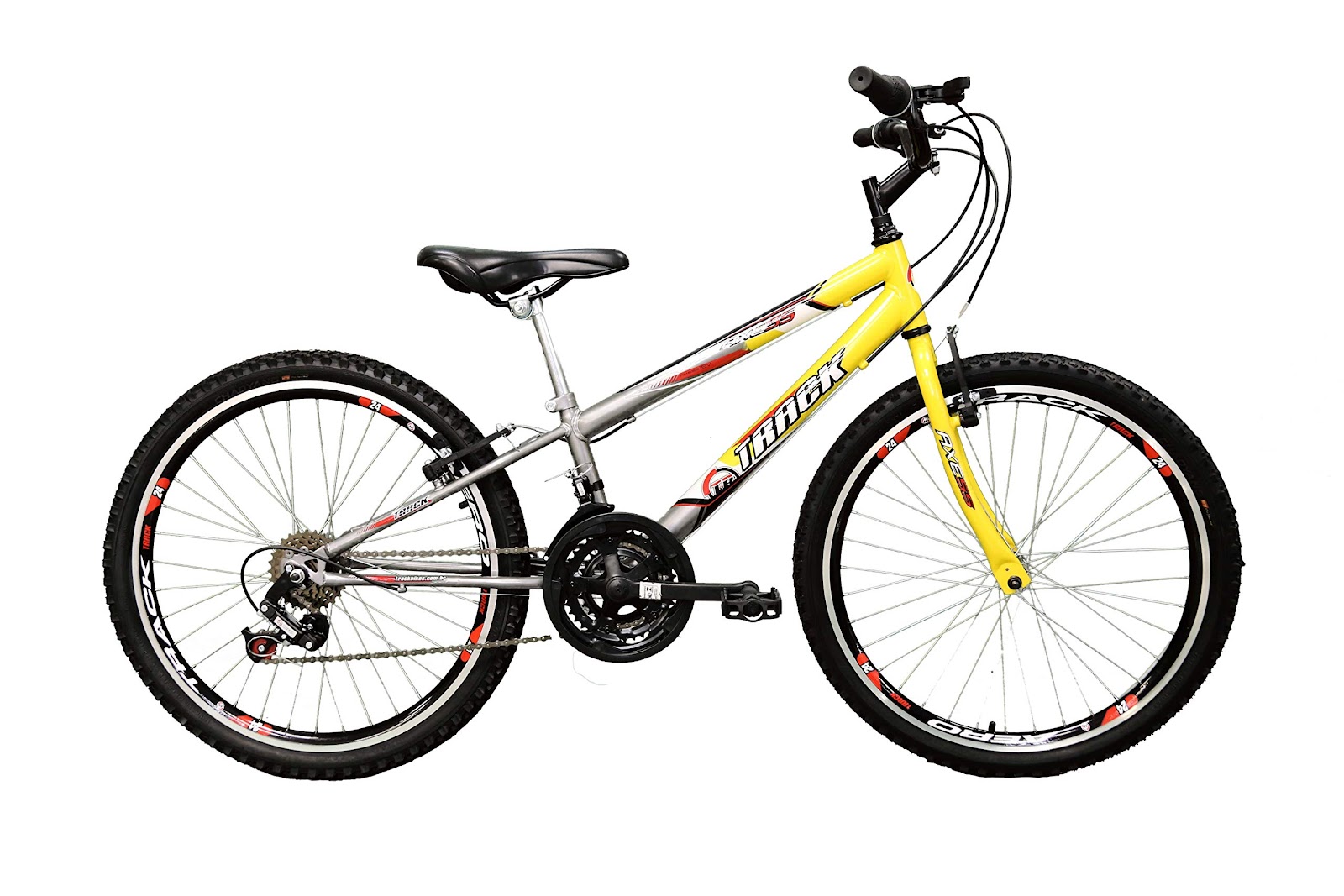 Bicicleta Aro 24 Axess 21v Amarelo e Grafite Aero Track Bikes