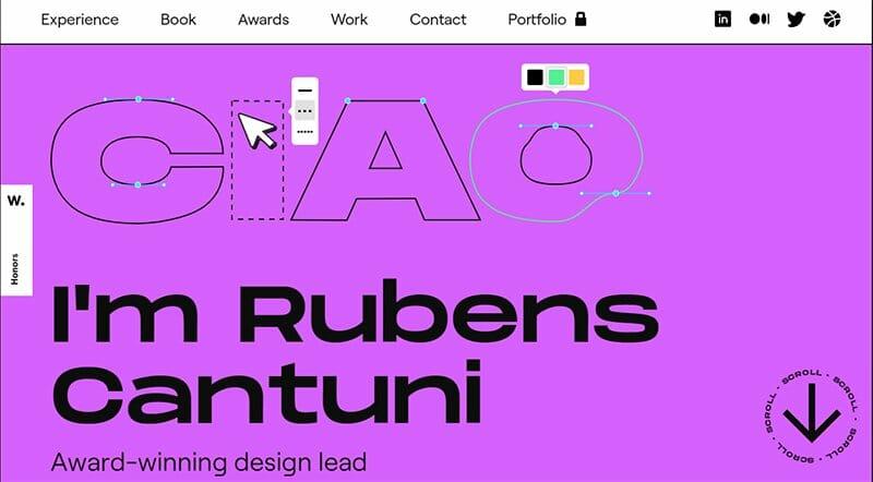 resume website examples; Rubens Cantuni