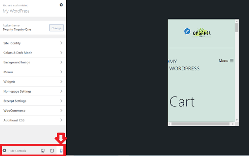 WooCommerce cart page