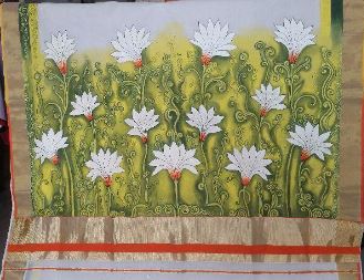 Saree Painting Design