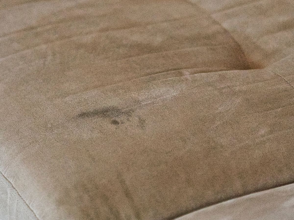 Fresh water stain on couch