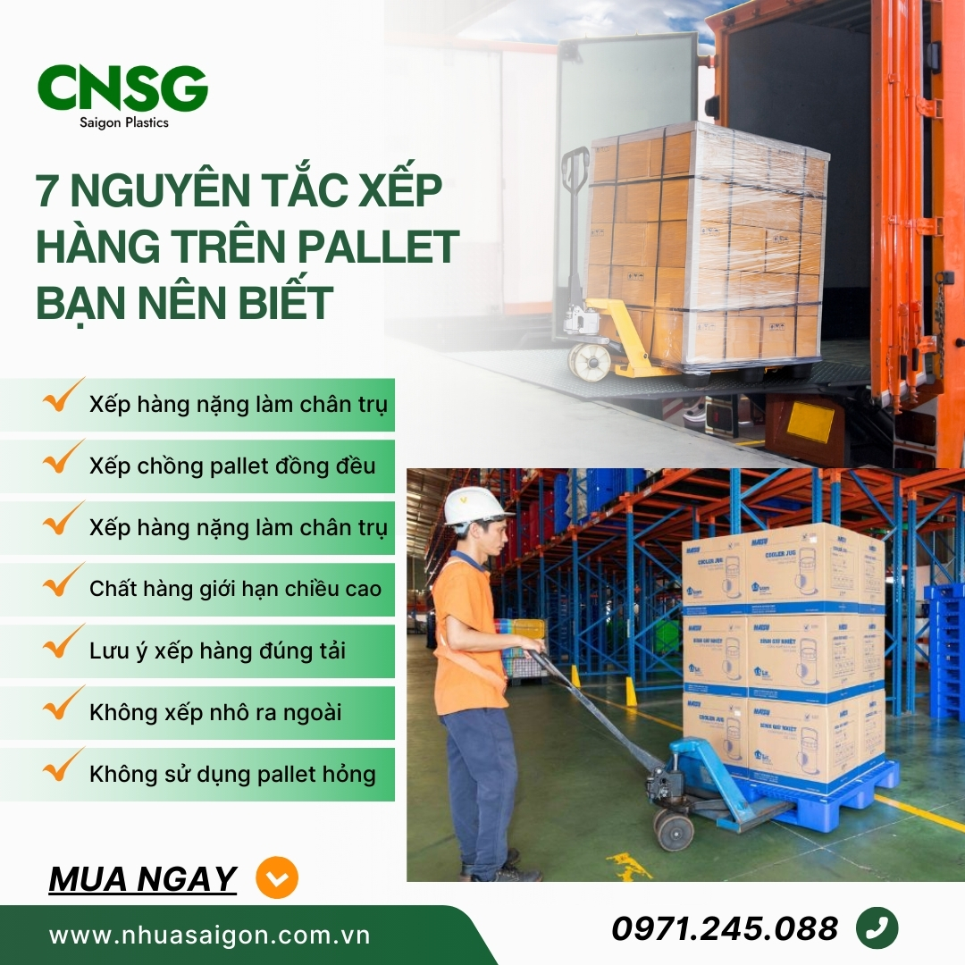 7 Nguyên tắc xếp hàng trên pallet bạn nên biết