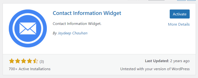 How to Install Contact Information Widget Plugin In WordPress