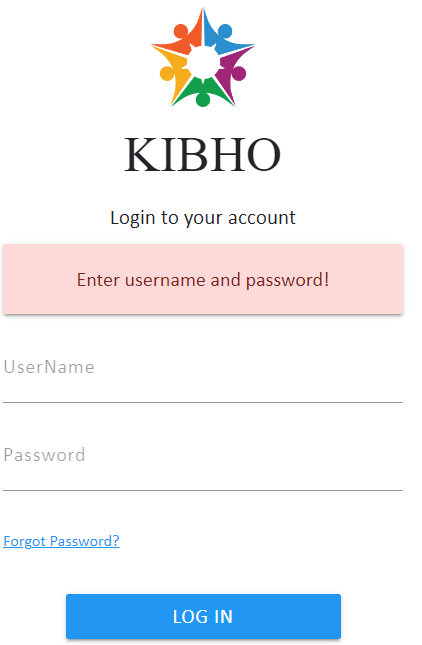 Kibho login
