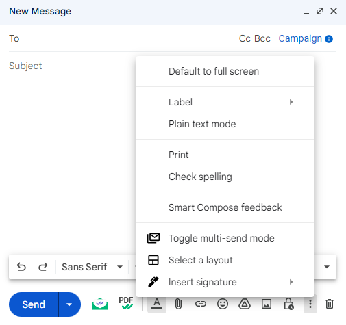 Creating a mail merge campaign in Gmail 