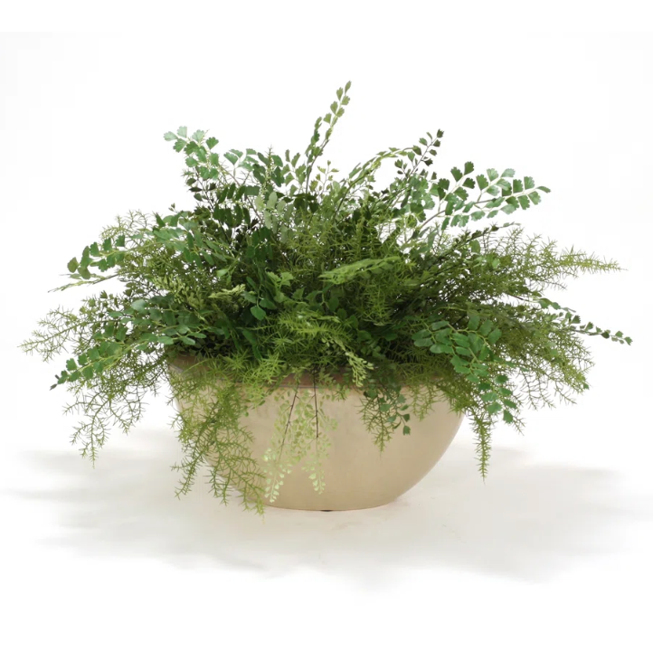 Centerpiece with greenery
