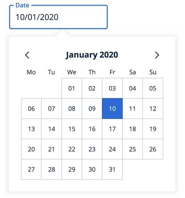 Date picker component