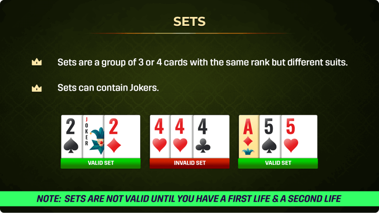 Sets in rummy