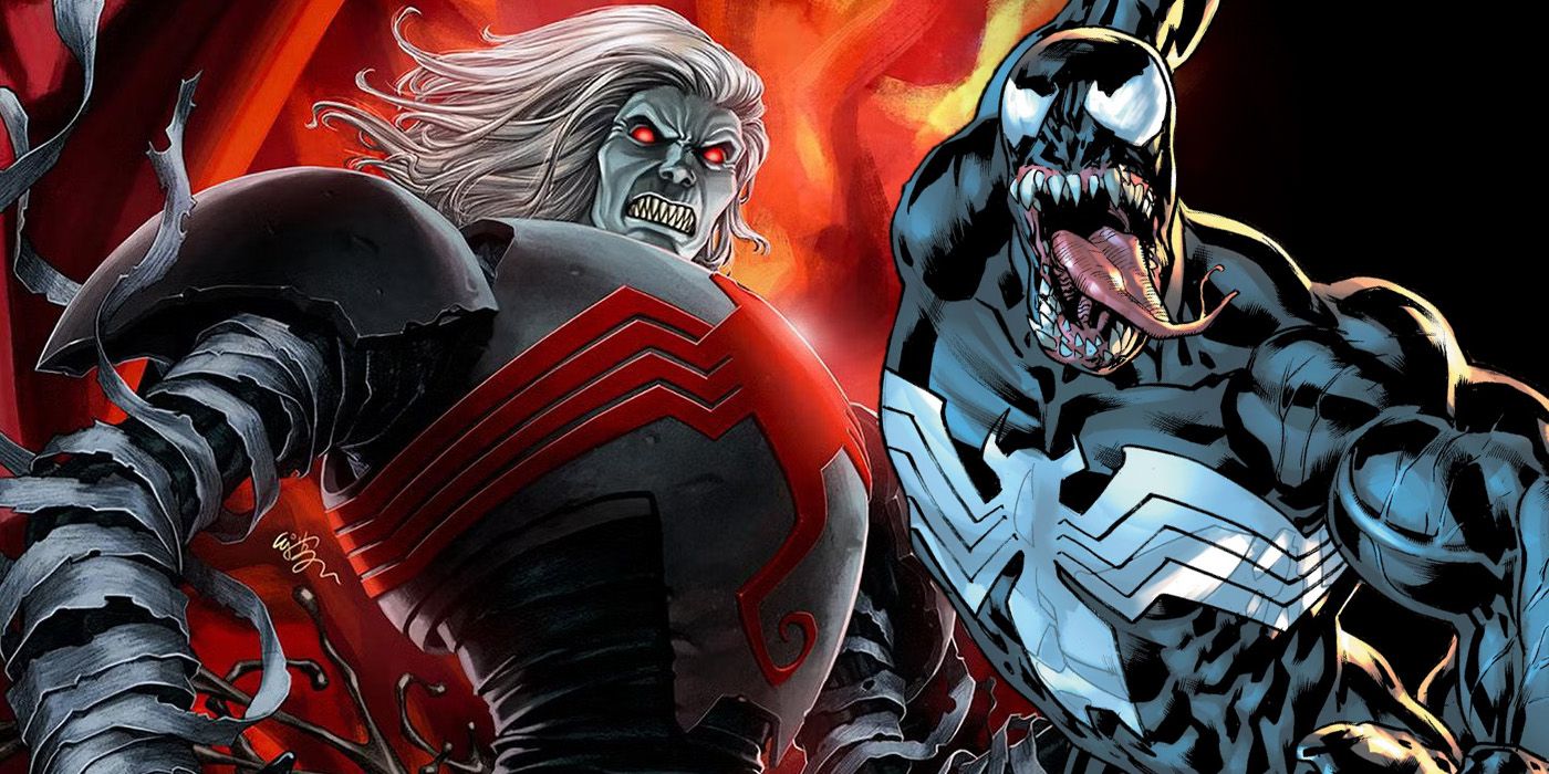 Venom and Knull look angry in Death of the Venomverse comic