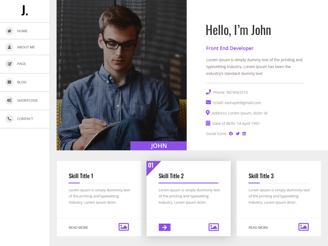 resume wordpress theme, My Resume