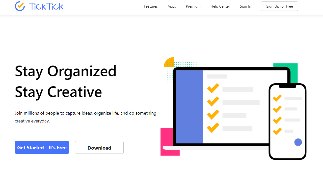 Ticktick: Stay organized, stay creative