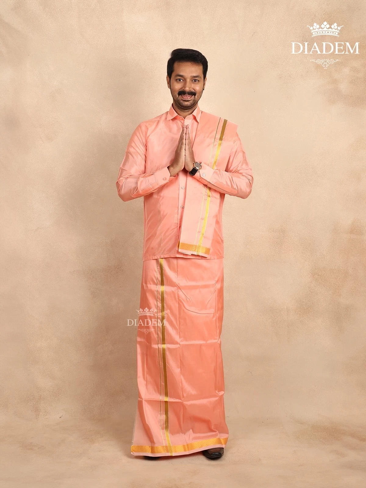 Shirt with Matching Dhoti for Indian Wedding