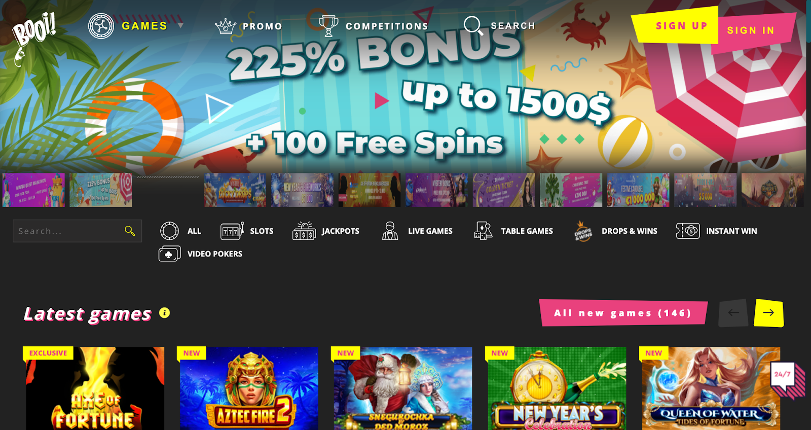 Booi Casino Welcome Bonus