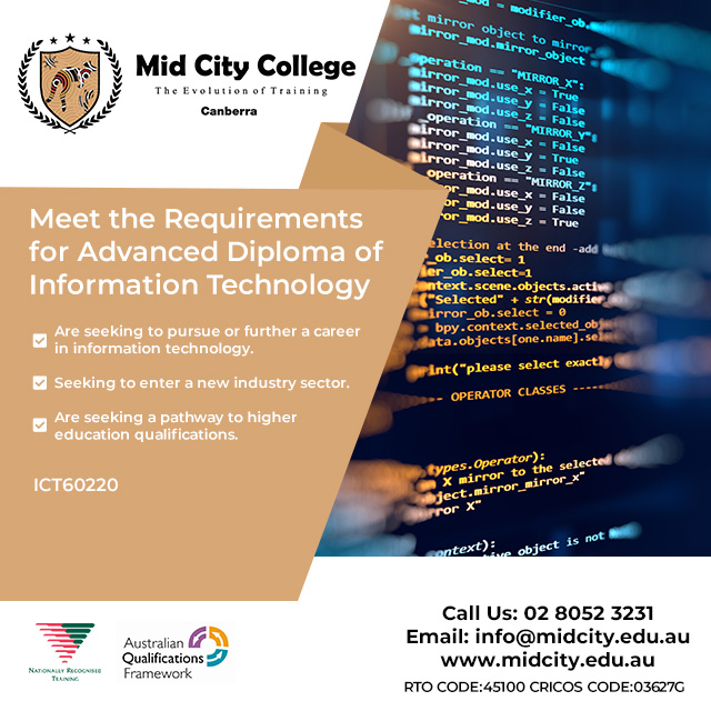 Chương trình Công nghệ Thông tin tại Trường Mid City College giúp bạn nắm vững kiến thức về lập trình, quản trị mạng, và phát triển ứng dụng