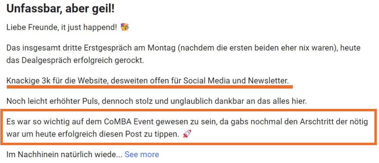Bewertung einer Copywriter Ausbildung auf der Plattform Skool.