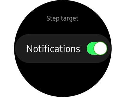 Notifications switched on with Samsung smart watch