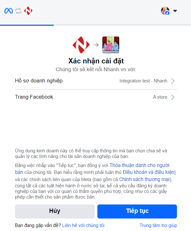 Các bước để kích hoạt mua sắm trên Messenger