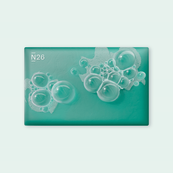 Virtual card shaped as a soap