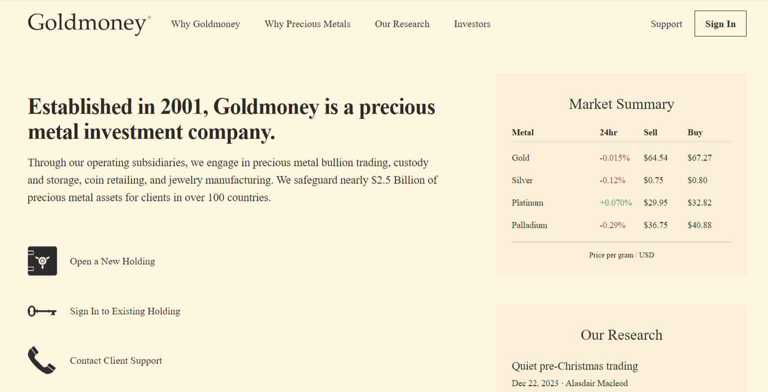 OneGold vs GoldMoney