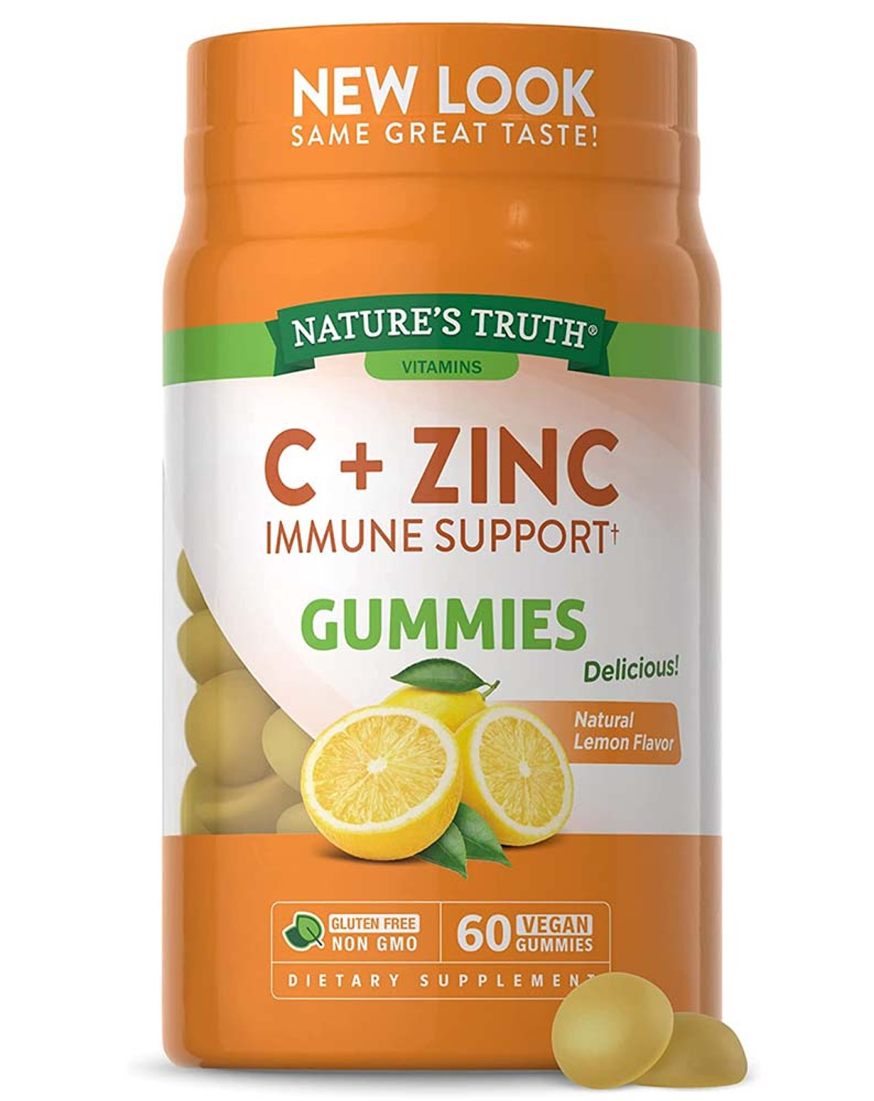 Nature's Truth Vitamin C Immune Support + Manuka Honey Zinc Honey Lemon Flavor Gummies - 60 ct