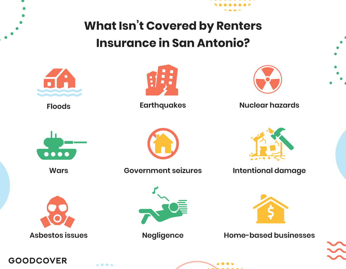 What renters insurance doesn’t cover in San Antonio.