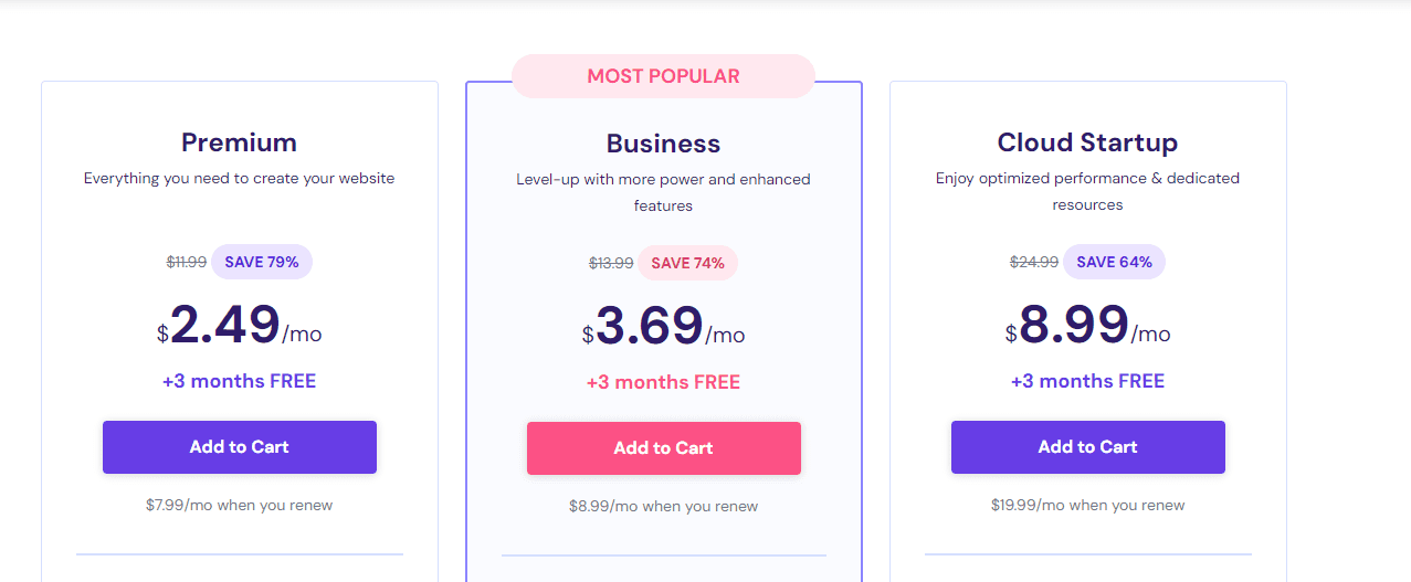 Hostinger Pricing