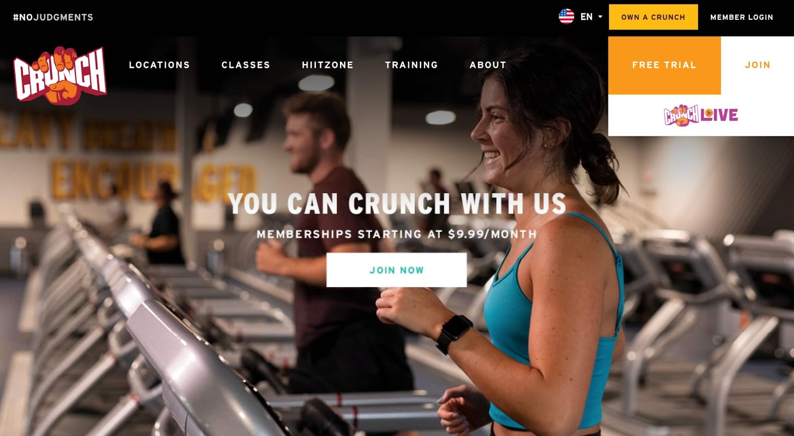 Fitness Website Crunch FitnessIMG Name: CrunchFitness.png