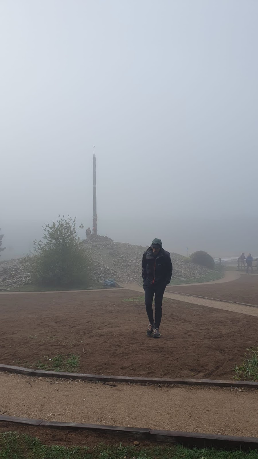 The Cruz de Ferro on the Camino de Santiago. Tradition is to bring a stone from home and then leave it behind at the base of the cross along with all of your burdens. 
