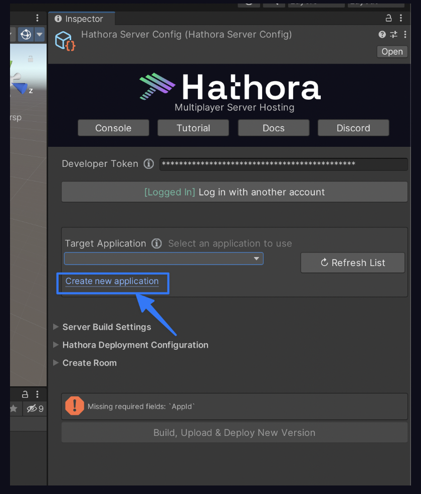 create Hathora application