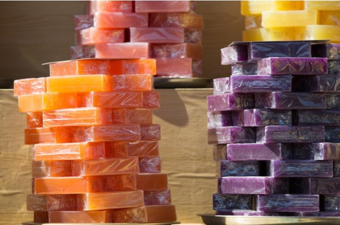 Nicely packed handmade soaps
