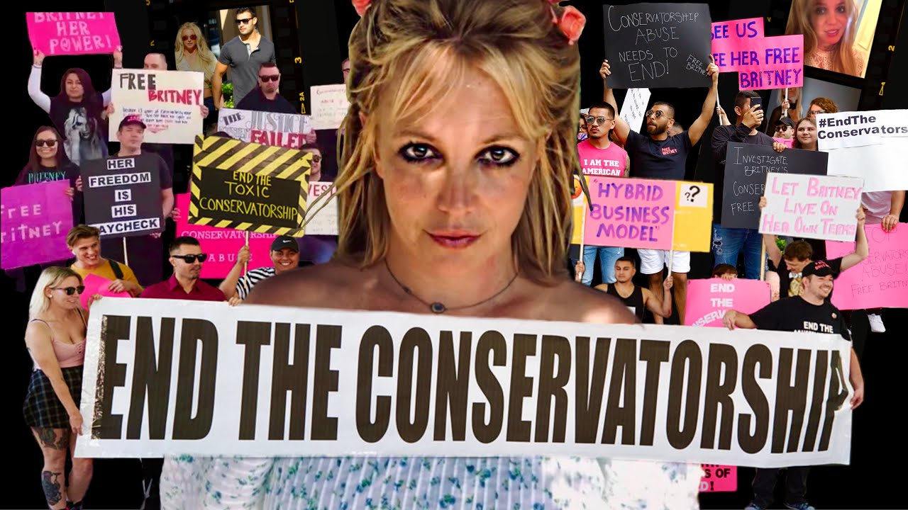 Montagem de fãs sobre o movimento #FreeBritney, utilizado de capa de documentário no YouTube.