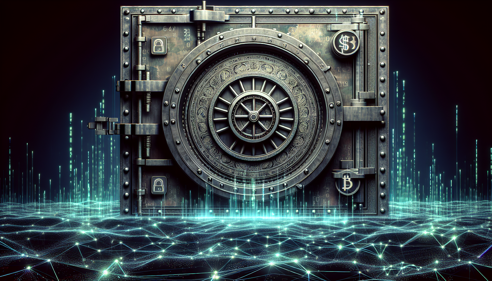 Image of a secure vault to represent financial stability and security of solvent online casinos
