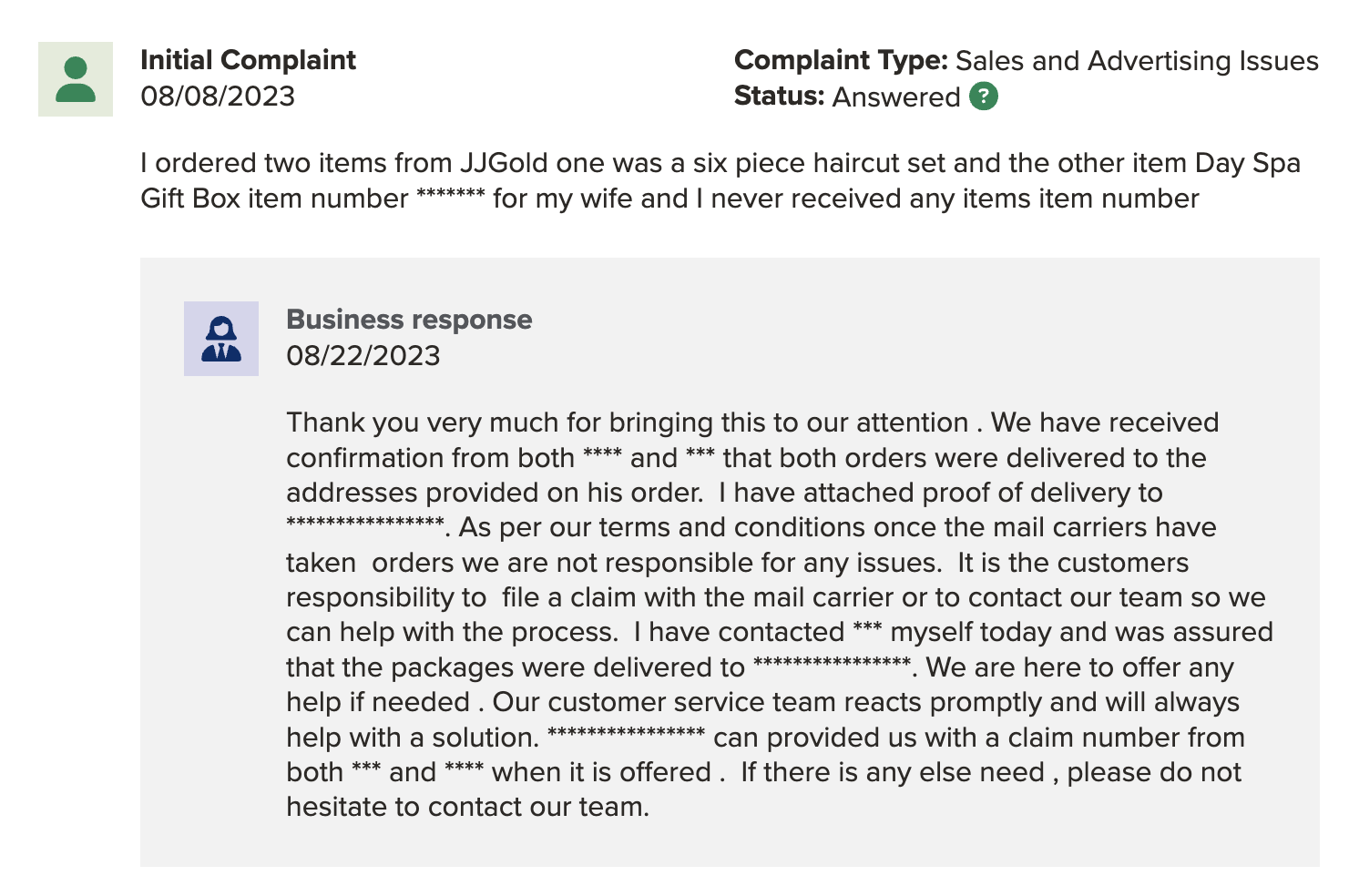 JJ Gold net 30 Reviews