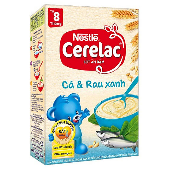 Bột ăn dặm Nestle cá và rau xanh