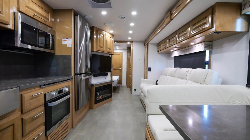 2024 best Class A motorhomes for full-timers Forest River Georgetown GT7 36D7 interior